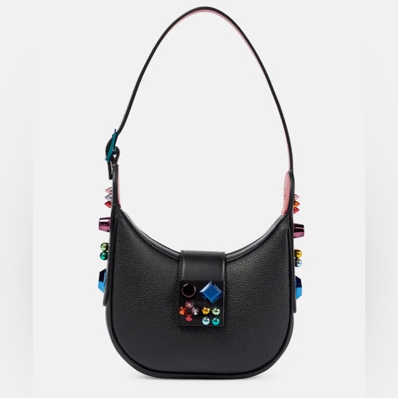 Christian louboutin Carasky hobo courones black leather bag $1890 - Picture 2 of 14